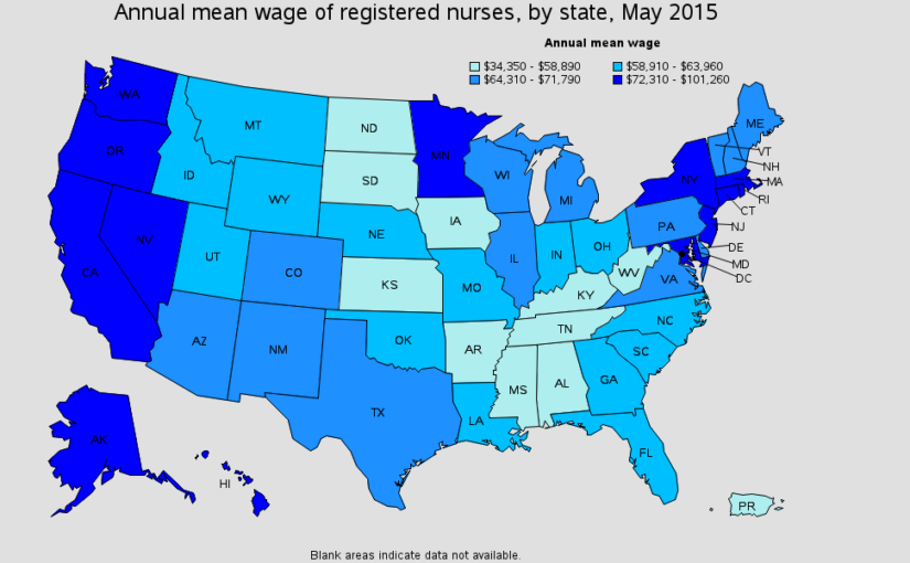 Highest Paying States for Registered Nurse NCLEX Quiz